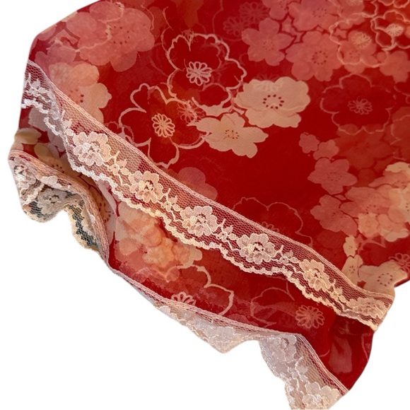 Jones New York Vintage Red Floral Kimono - Picture 3 of 5